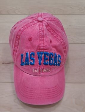 Y2K Robin Ruth Pink, Distressed Cotton baseball cap Las Vegas